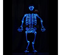 Full color change led light halloween costume skeleton ghost suit